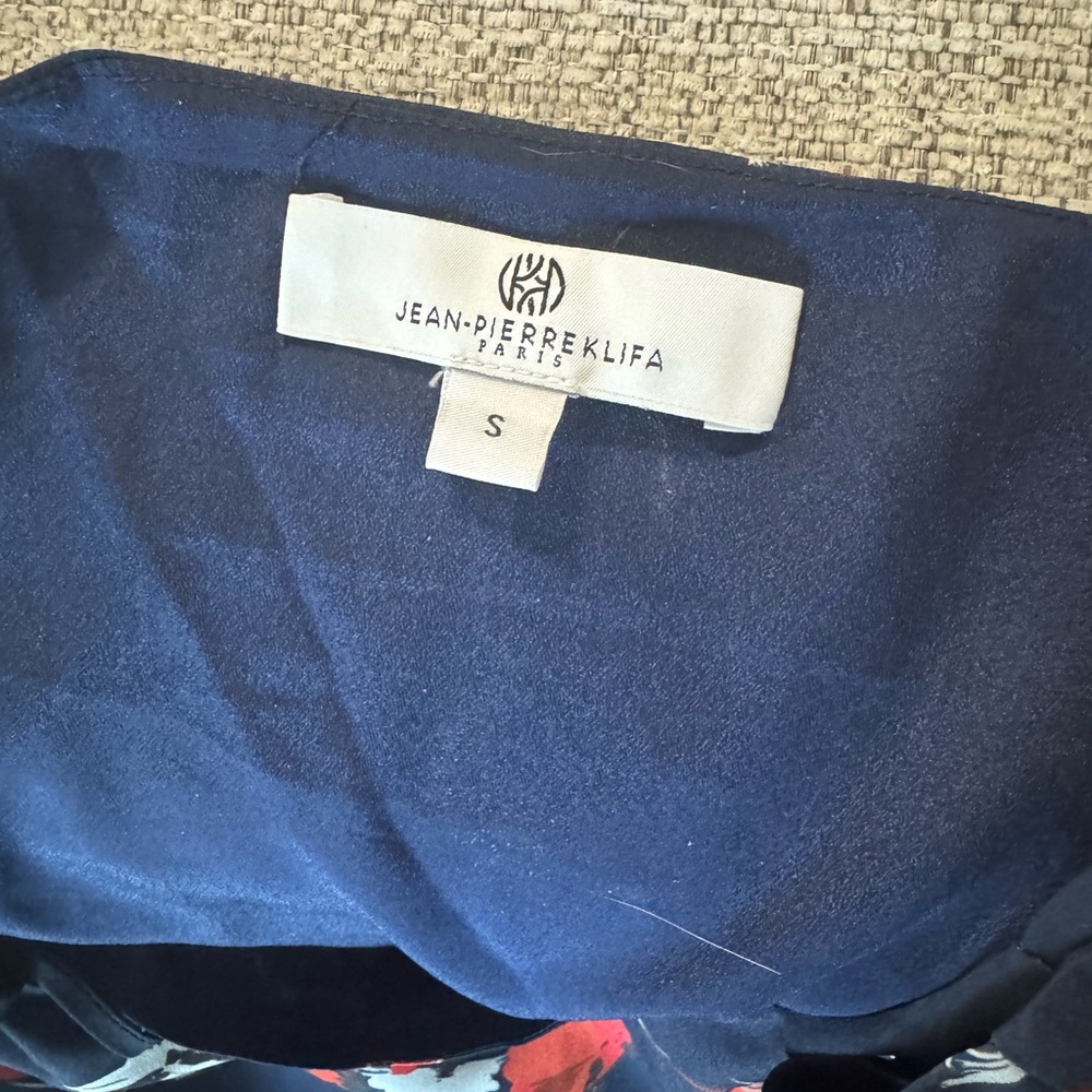 Jean-Pierre Klifa Paris Spaghetti Strap Dress. Size S. Color Blue. Orang… - Picture 7 of 9